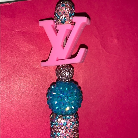 Designer inspired beaded pen with Glitter Accents - Picture 4 of 4